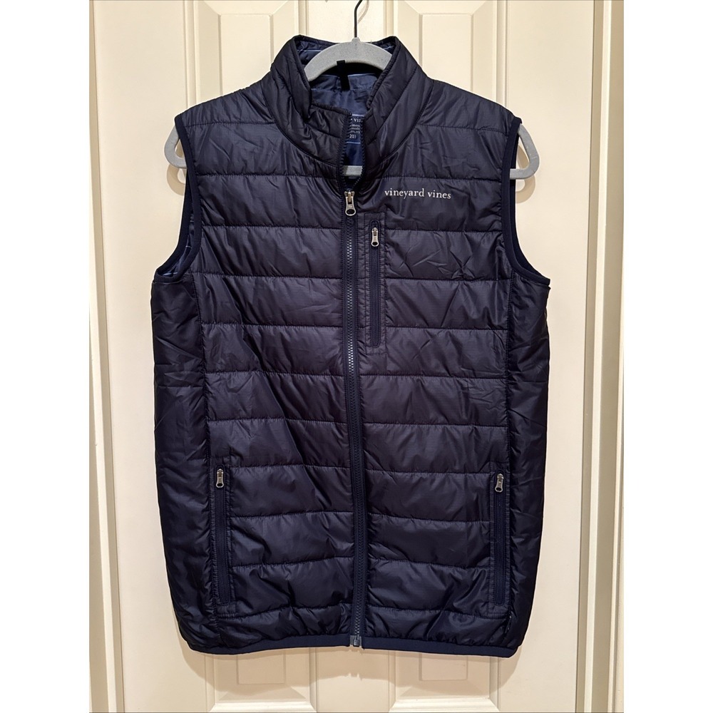 Vineyard Vines Puffer Vest Kids XL 20 Blue Martha's Vineyard Primaloft Quilted